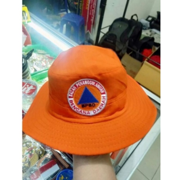 topi bpbd orange#topi lapangan bpbd