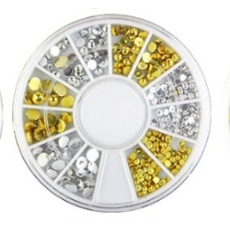Manik-manik 3D Gold untuk Nail Arts/Hiasan Nail Arts/Gems/Pearl/Manik manik Gold Silver