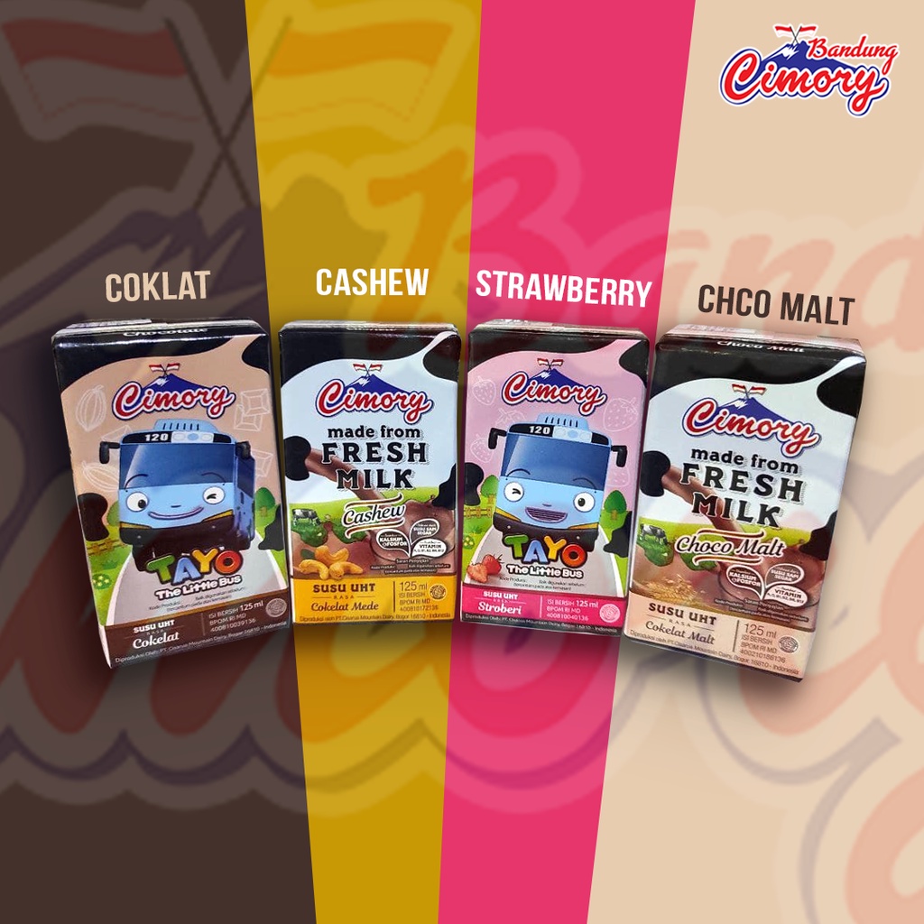 

ZAHIRA MART Susu CIMORY UHT Milk 125mL | CASHEW / CHOCOMALT / COKLAT / STROBERI