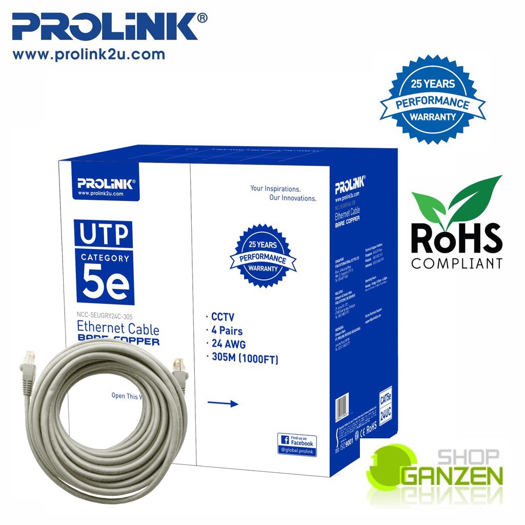 Kabel UTP Prolink Cat 5 / kabel lan utp Prolink cat5e