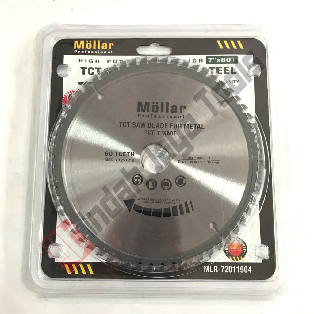 MOLLAR Mata Potong BESI 7 x 60T TCT - Circular Saw Blade Metal Gergaji