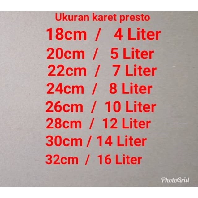 [BAYAR DITEMPAT] Karet Panci Presto Ukuran 22/24/26/28/32 cm