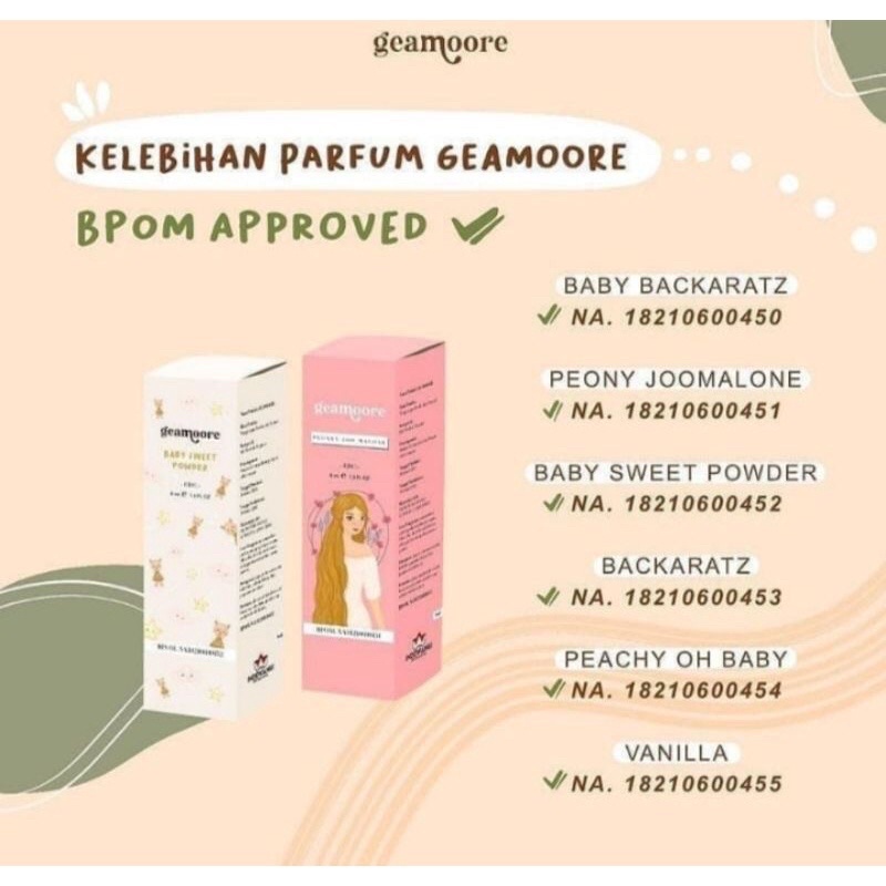 [ READY ] Geamoore Parfum BPOM 6ml / Inspired Parfum Roll On-Baby backaratz