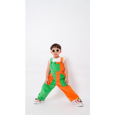 Colourfull 90’s long overalls Cameelbaby