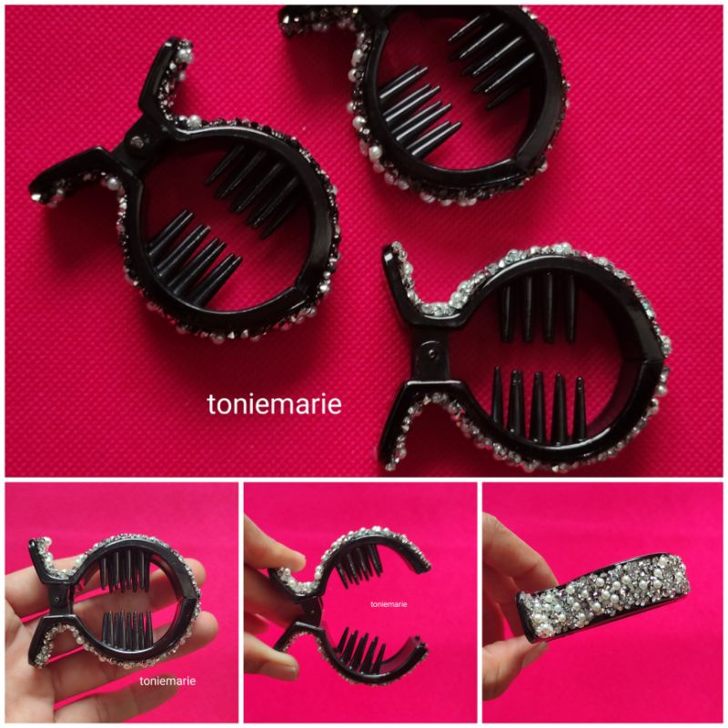 JEPIT RAMBUT IKAN CRYSTAL PREMIUM - JEPIT IKAN KRISTAL - AKSESORIS RAMBUT - JEPIT RAMBUT IKAN MUTIAR