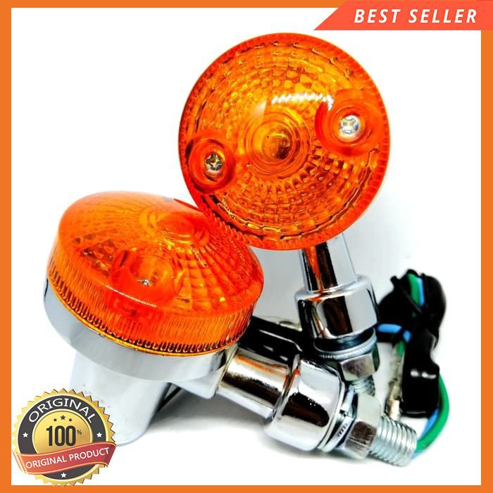 Lampu Sein Sen Riting Reteng Motor Bulat Aluminium Motor CB Ninja Nmax