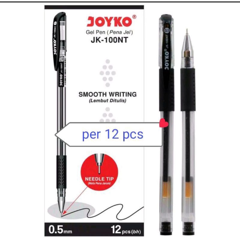 

Pulpen Gel Joyko 100NT (Isi 12 Pcs)