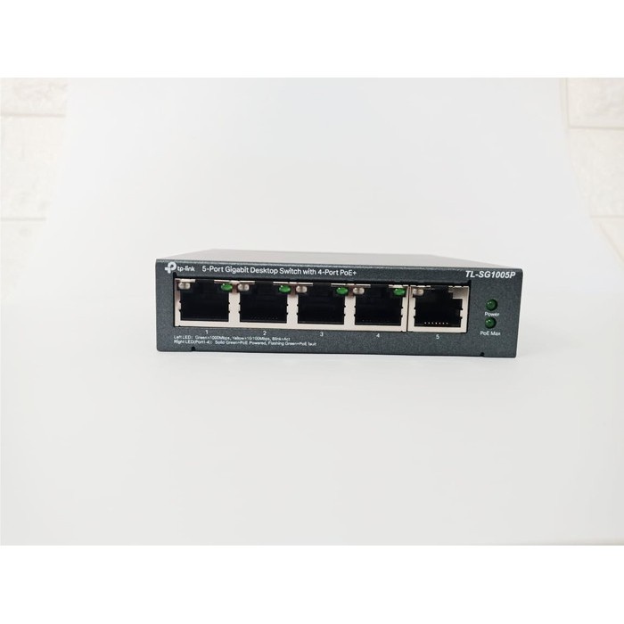 Desktop Switch TP Link TL-SG1005P 5Port Gigabit-TL SG1005P 4Port PoE+