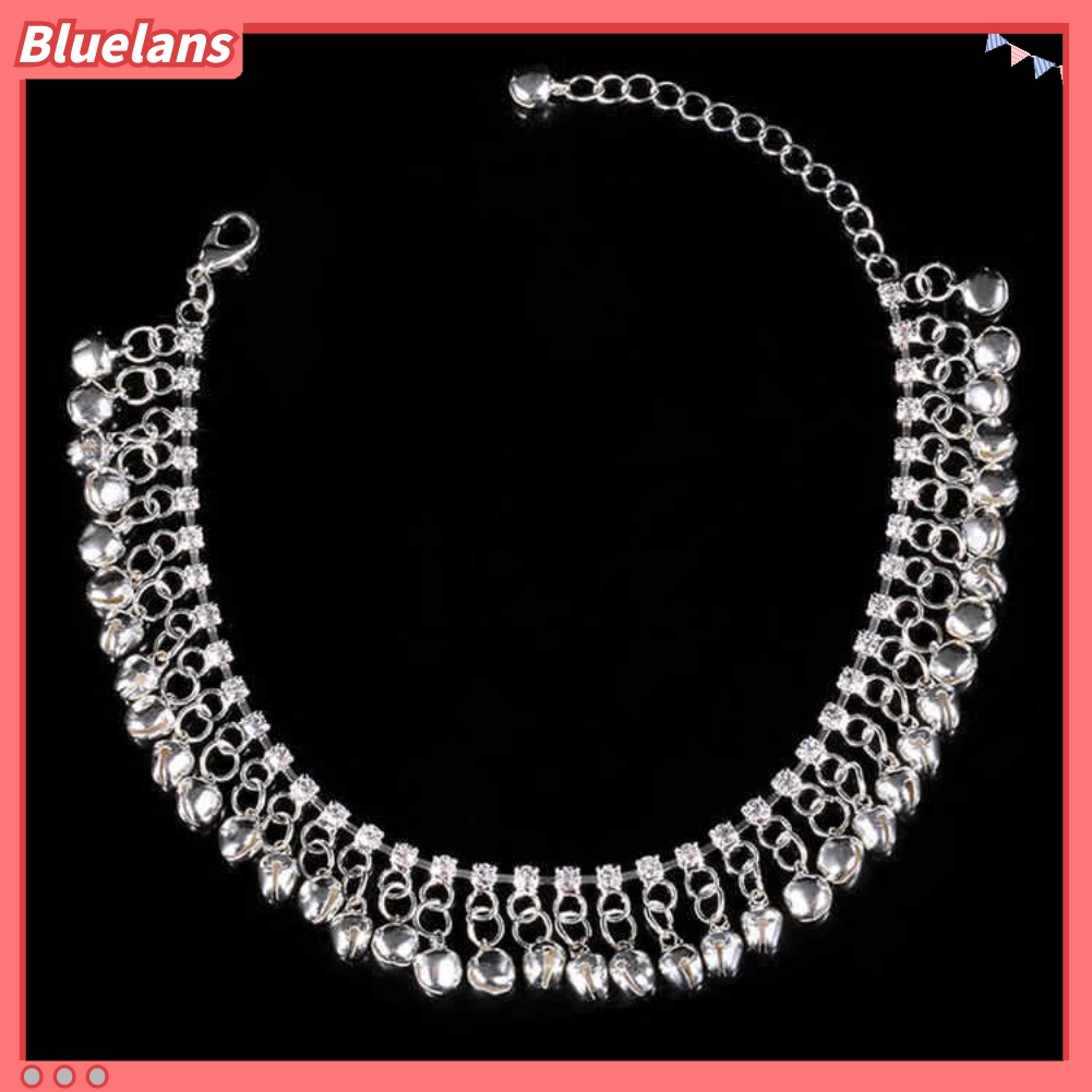 Bluelans Vintage Women Rhinestone Bell Tassel Anklet Foot Chain Bracelet Jewelry Gift