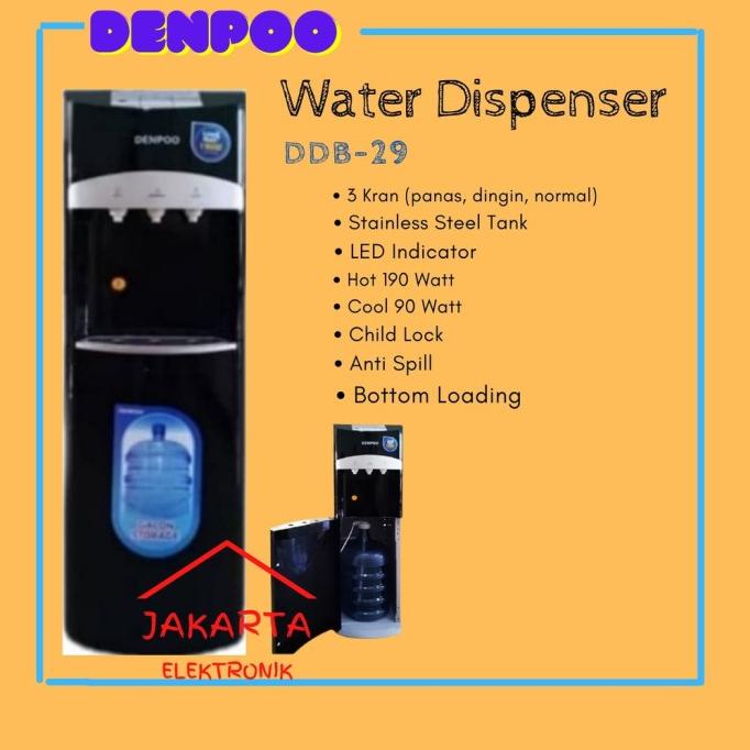 Denpoo Dispenser Galon Bawah Low Watt 190 Watt Clementine_1