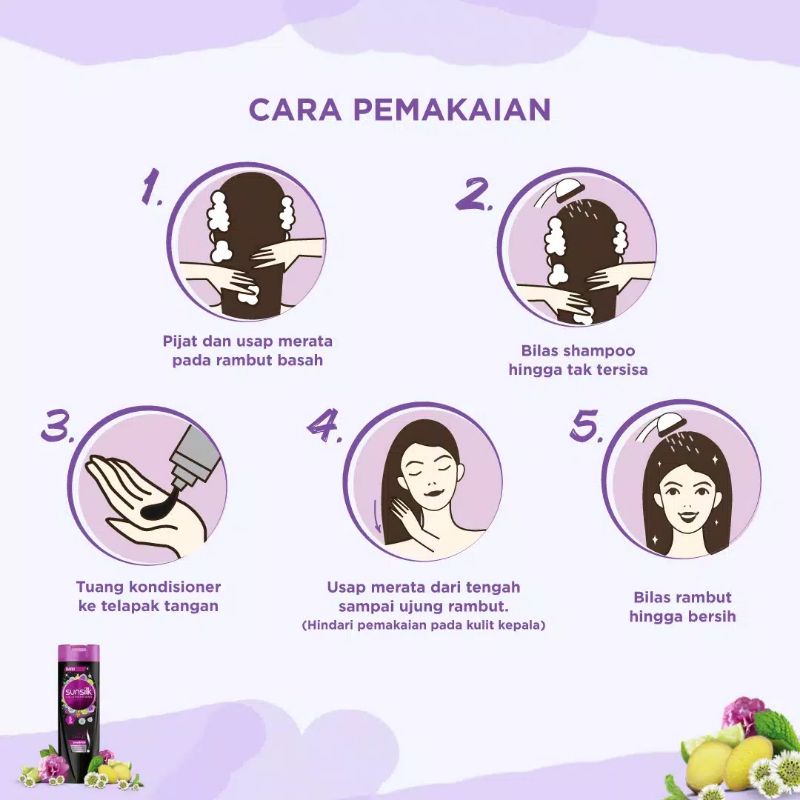 Sunsilk Shampoo Black Shine 650ml - Perawatan Rambut Hitam Berkilau 680 ml