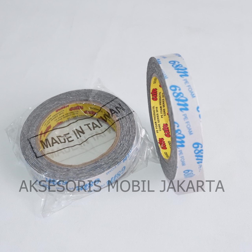 

LEM PEREKAT DOUBLE TAPE MURAH - LEM BOLAK BALIK 68M PE FOAM PUTIH AKSMOBILJKT