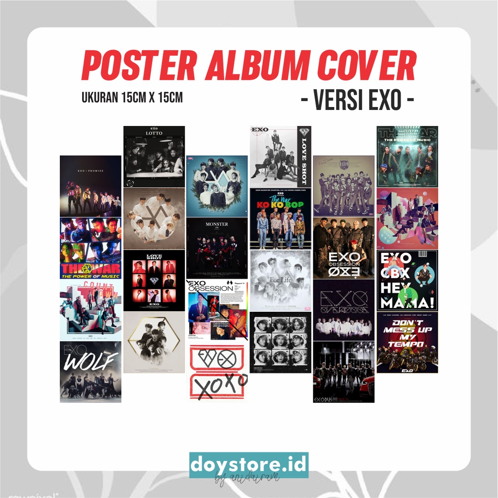 [BACA DESKRIPSI] Poster Album Cover EXO BTS NCT STRAY KIDS SEVENTEEN | Poster Dinding Kpop Murah