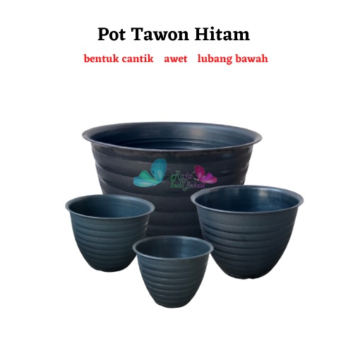 Rajaindobekasi Pot Bunga Motif Tawon Hitam