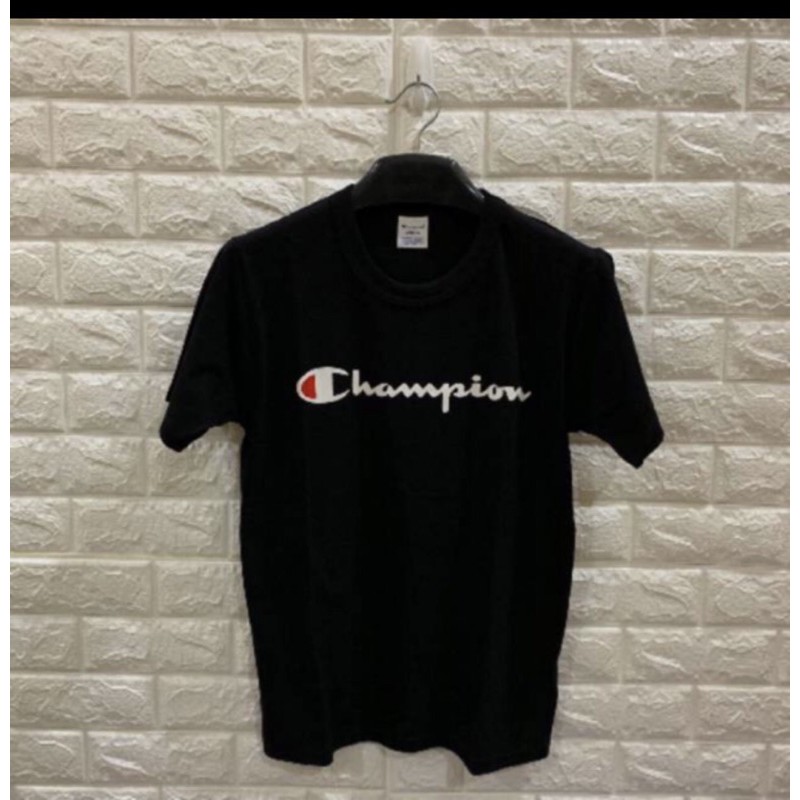 kaos baju pria champion script tea japan market