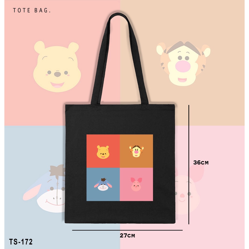 TOTE BAG GAMBAR POOH EDITION / REAL PICTURE / CUSTOM TOTEBAG