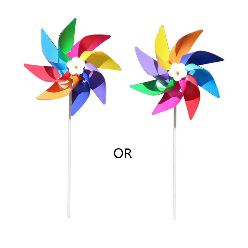 Mary Plastik Colorful Windmill Wind Spinner Mainan Anak Rumput Taman Halaman Pesta Decor Out