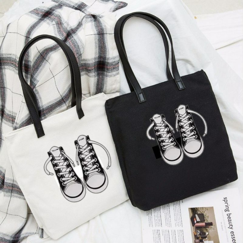 dem_sare / DS1114 Tote bag wanita Totebag Sablon Tas Fashion Wanita Tote Bag Laptop Resleting   Totebag tote Karakter Tote bag wanita custom motif