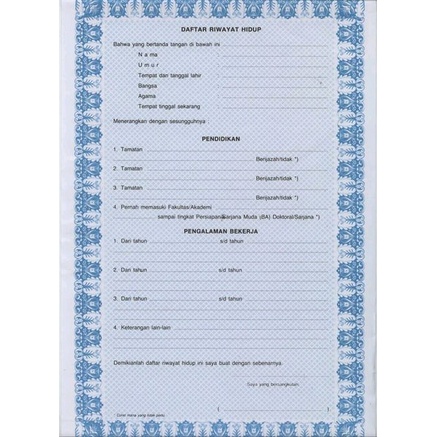 

Kertas Daftar Riwayat Hidup