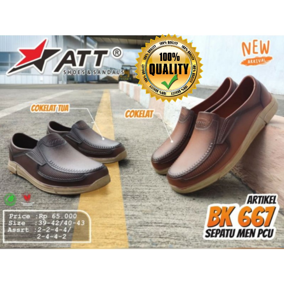 Sepatu Karet Pria ATT BK 667/Sepatu Pantofel Pria/Sepatu Pria ATT Anti air