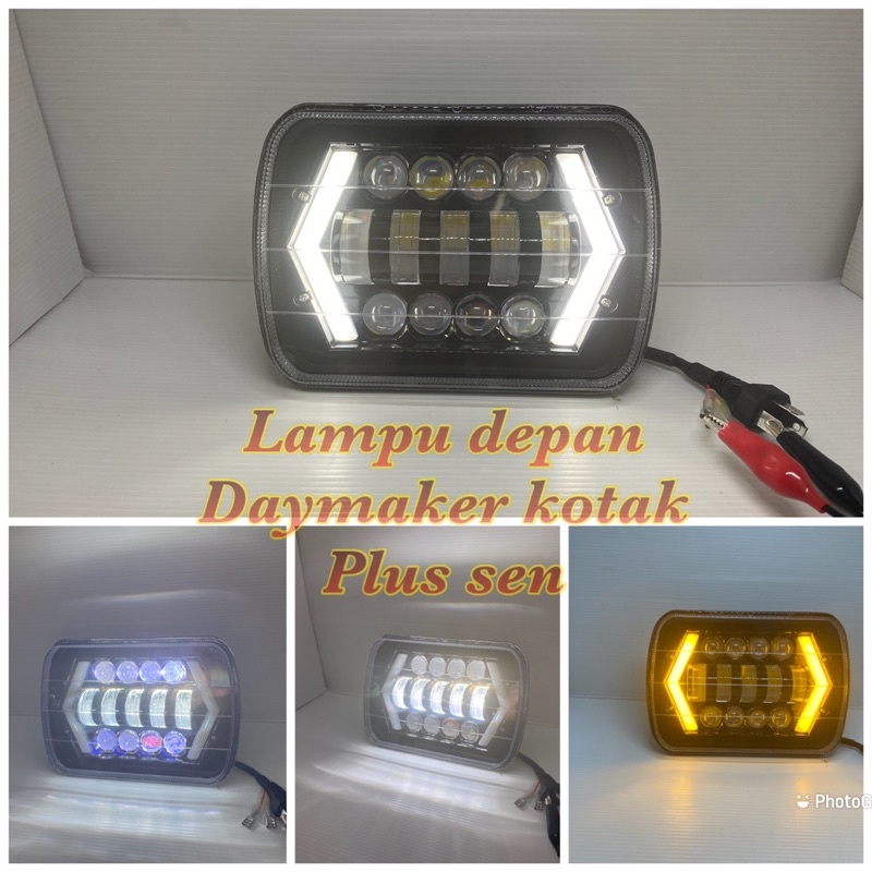 Lampu 7inch 2 tone kotak/Lampu 7inch 2 tone(2warna) model kotak