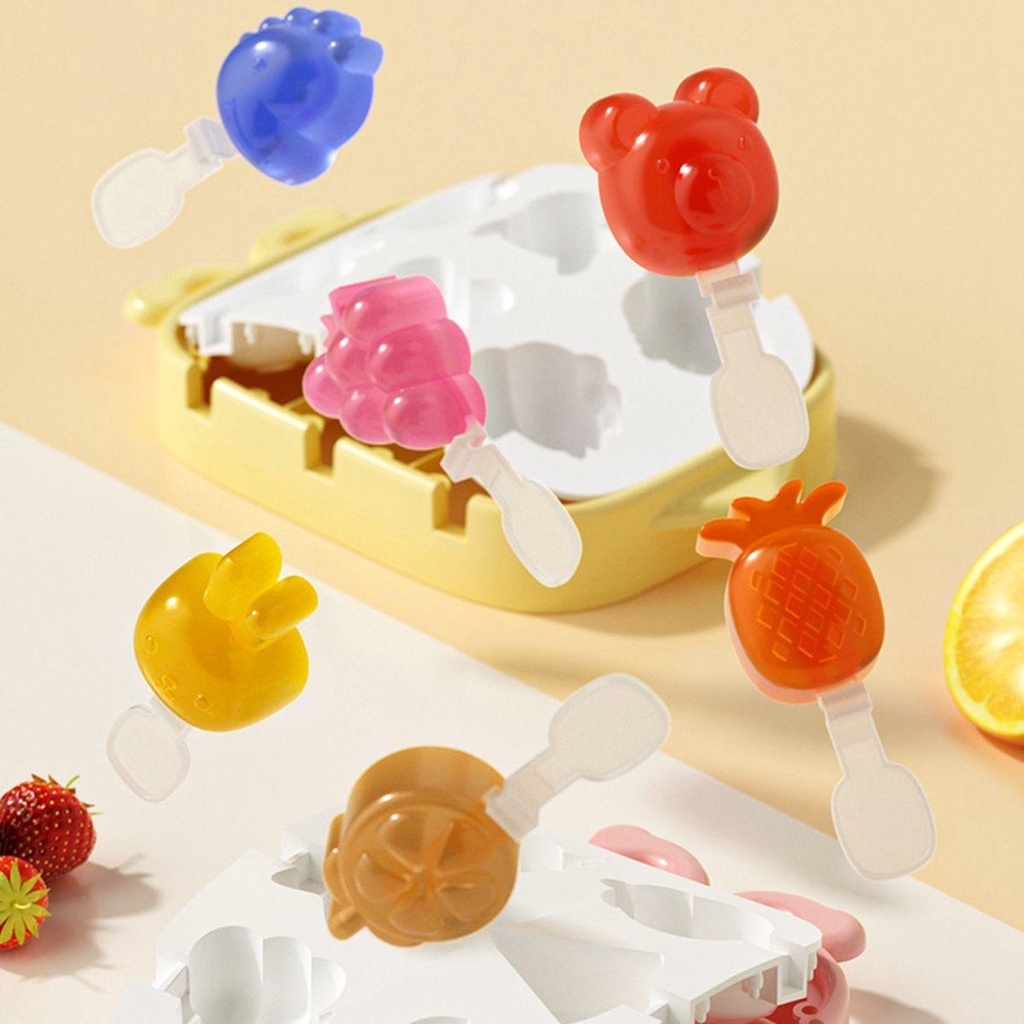 [Elegan] Cetakan Es Loli Anak Dewasa Frozen Reusable Kitchen Silikon Mudah Dilepas Cetakan Es Krim