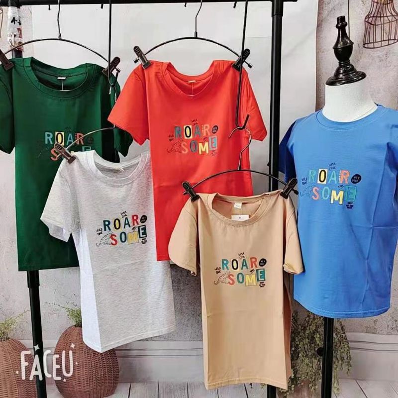 BAJU KAOS ANAK LAKI-LAKI  ATASAN ANAK IMPORT 2-5TH Dino