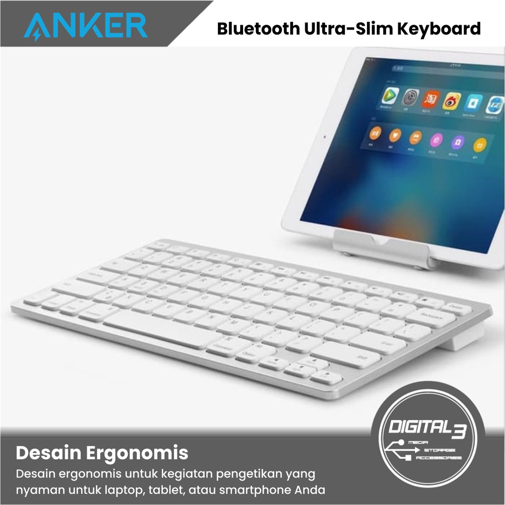 Anker Bluetooth Wireless Ultra Slim Keyboard Mac Windows Android A7726