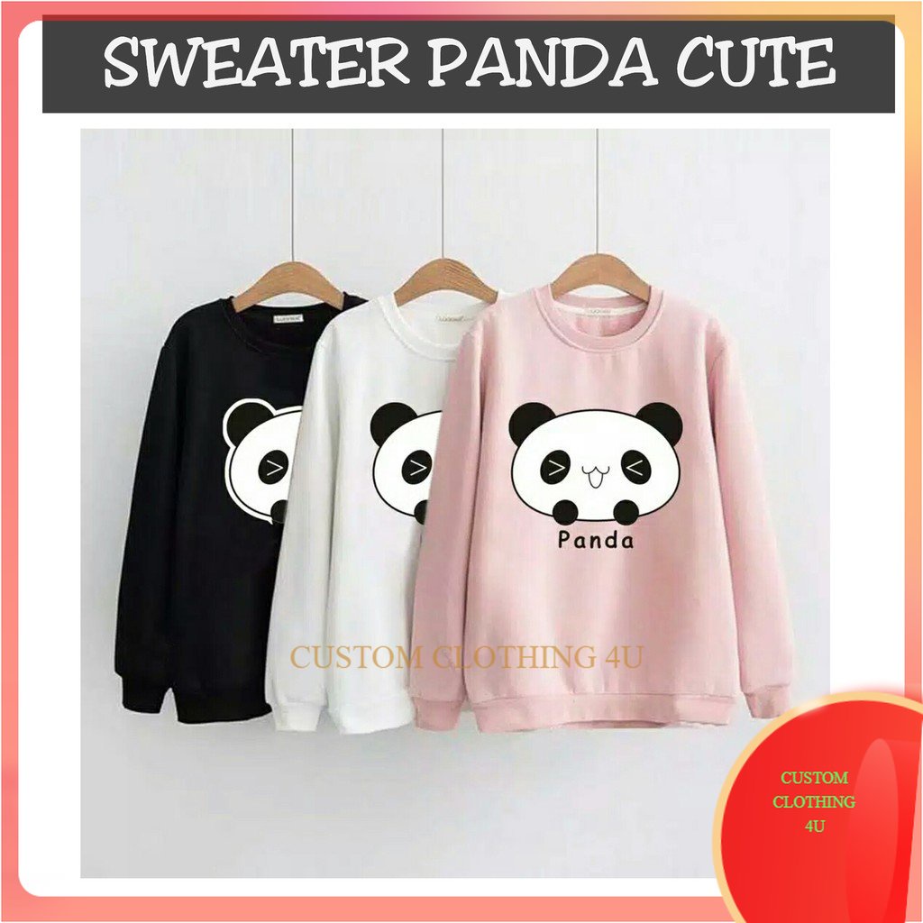 SWEATER PANDA CUTE - Switer Boneka Panda Beruang Lucu