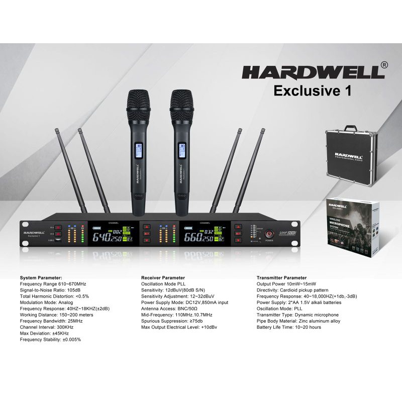 Mic wireless HARDWELL EXCLUSIVE 1 Profesional mic