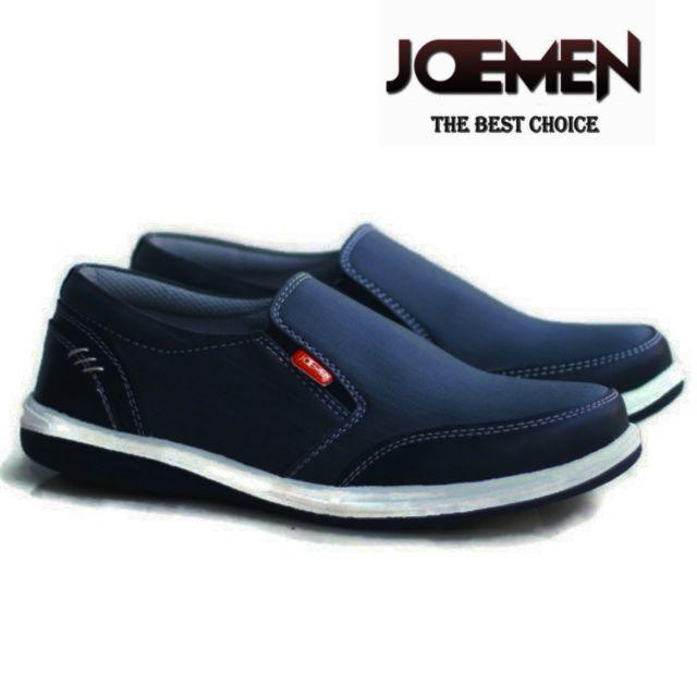 Sepatu Kulit Pria ORIGINAL Joemen J 28 Fashion Pria Sepatu Kerja Sepatu Casual Import-HITAM