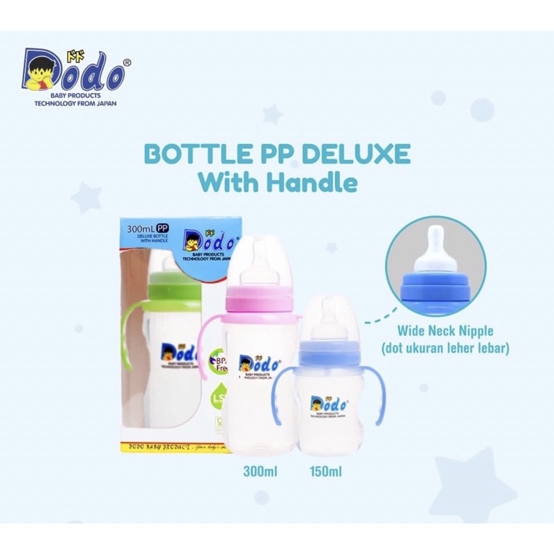 Dodo Deluxe Bottle With Handle DBP010 - Botol Susu