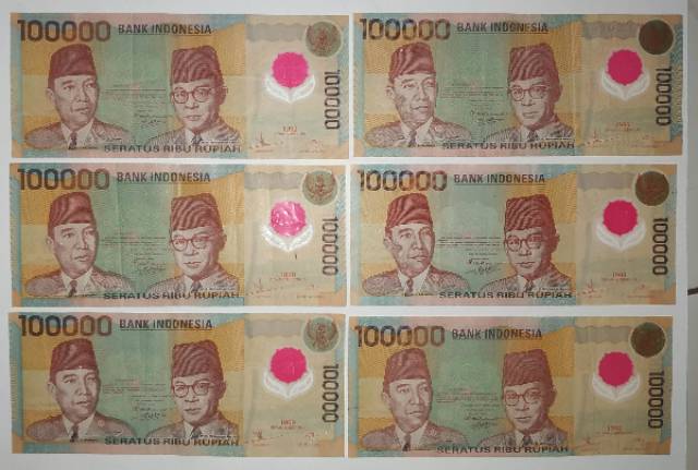 Uang kuno Rp.100.000 100rb soekarno polymer plastik