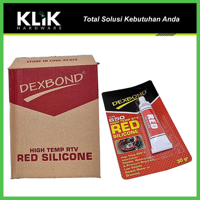 Dexbond Red Silicone 30 gram Lem Silikon Sealer Gasket Merah