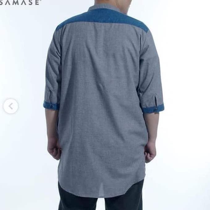 Baju Koko Gamis Samase Dark Denim