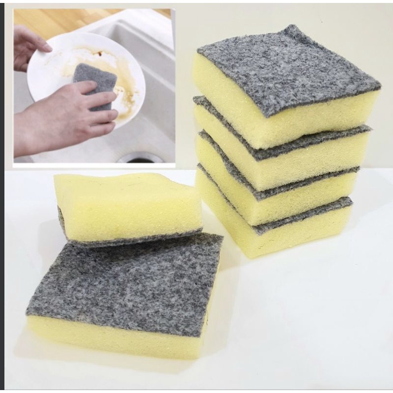 NEW ! Spons SPON Sponge Cuci Piring GROSIR MURAH BUSA ABU S48 Penghilang Minyak