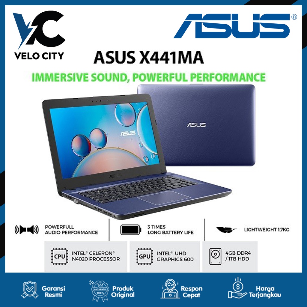 Laptop ASUS VivoBook ASUS X441MA-GA034T - Peacock Blue