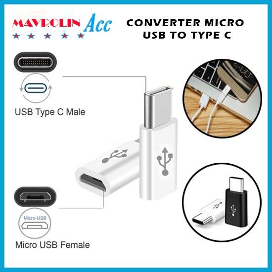 CONVERTER MICRO USB TO TYPE-C / Micro USB Connector to Type C
