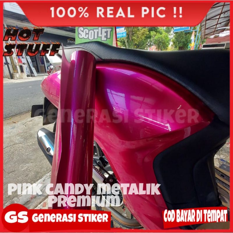 Stiker Skotlet Metalik Candy Skotlet Motor Pink Metalik
