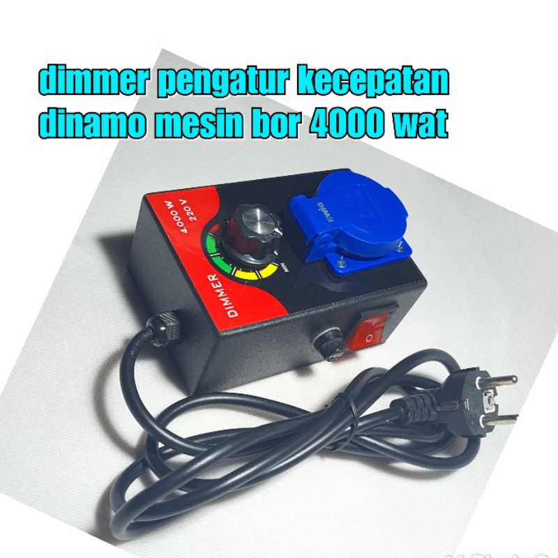 TTBDG Dimmer AC 2000W Peredup Lampu Pengatur Kecepatan Motor Gerinda bor dinamo kipas mesin kipas Di