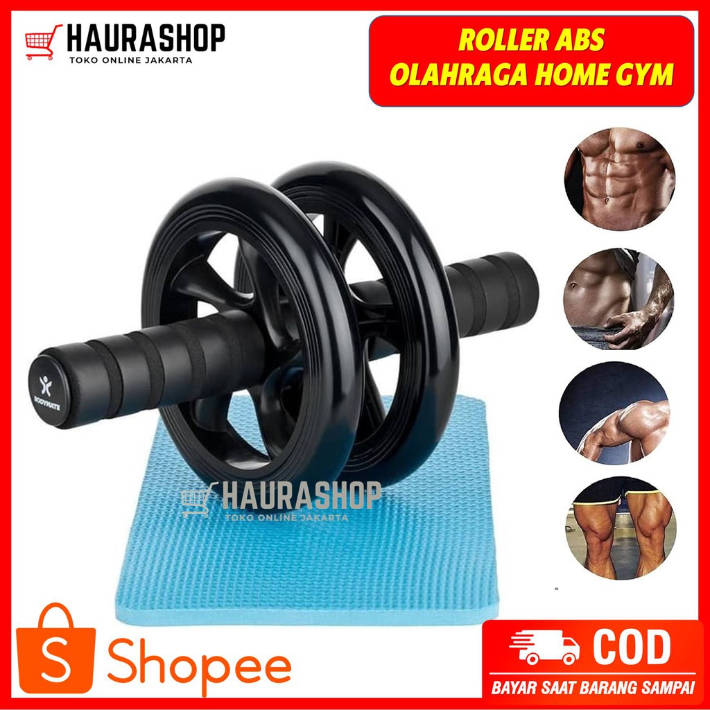 AB Roller ABS Rolller AB Whell Double Olahraga Home GYM Fitness