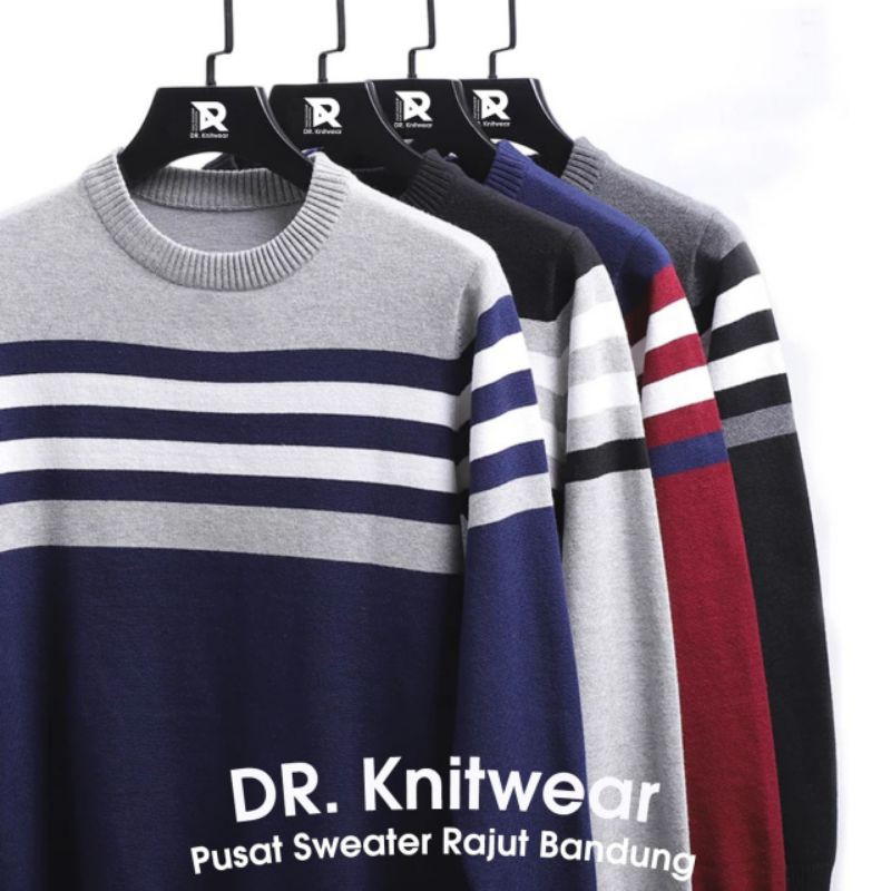 Sweater Rajut Pria Lengan Panjang Korea Korean Style Keren Premium