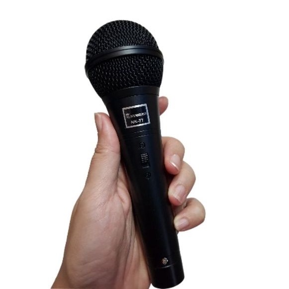 mic kabel SOUNDQUEEN NK-77 professional dynamic microphone karaoke suara voice music ada tombol power On Off