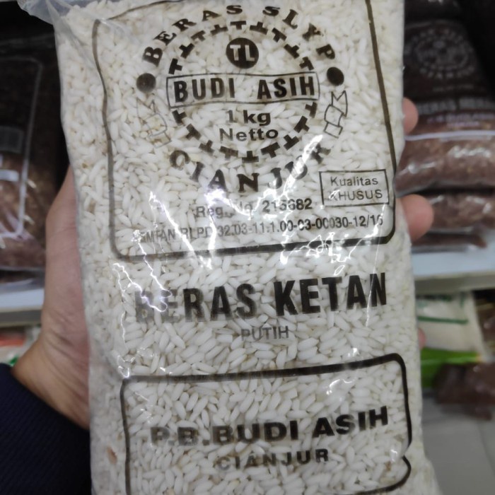 

KETAN-BERAS- READY BERAS KETAN PUTIH BUDI ASIH CIANJUR/ BERAS KETAN PUTIH CIANJUR -BERAS-KETAN.
