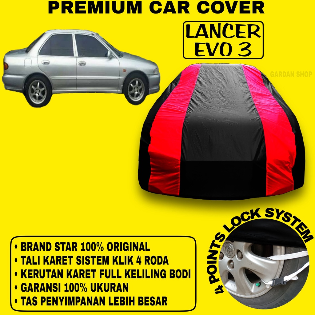 Body Cover LANCER EVO 3 Sarung MERAH Penutup Pelindung Bodi Mobil Mitsubishi Lancer III PREMIUM