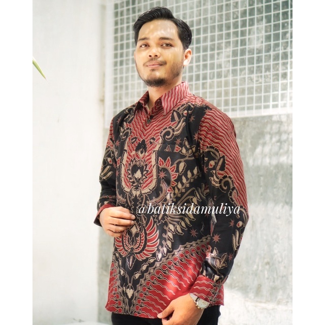 Sidamuliya Batik Kemeja Pria Regular Fit Premium Arunima Lengan Panjang