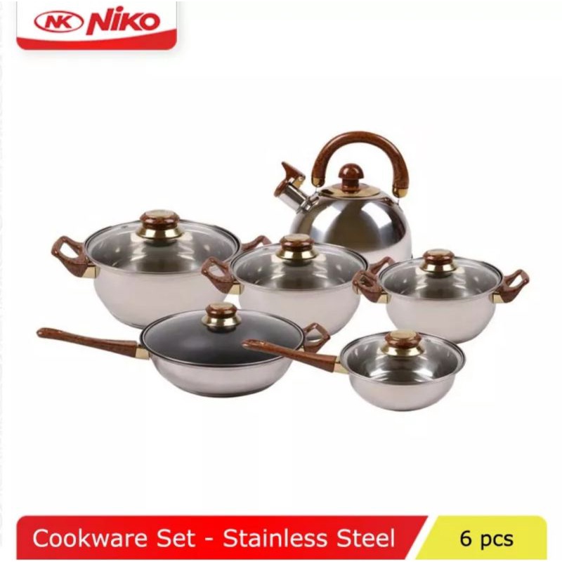 NIKO Cookware Set 6 pcs NK-1113SP - Niko Panci Set