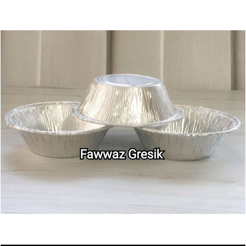 ALUMINIUM FOIL TRAY CUP RX 209 / WADAH CUP MAKANAN Cetakan Pie Bulat RX-209 (10 PCS)