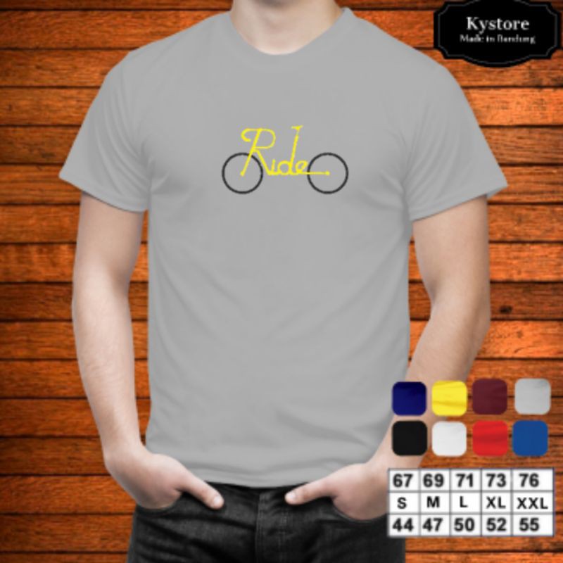 kaos pria lengan pendek ride