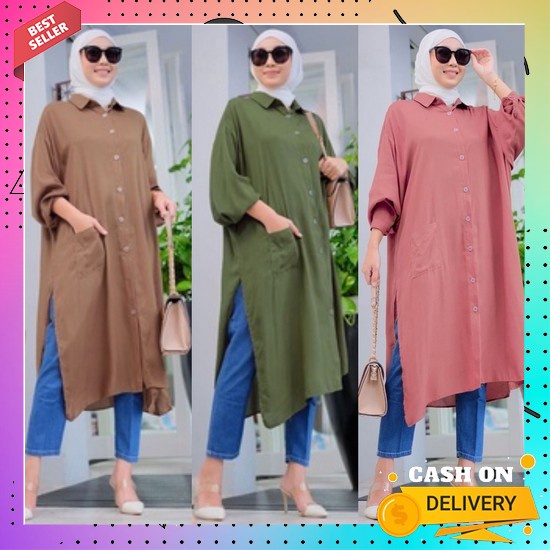 Seoul Tunik Katun Import Putih Motif Jumbo Ld 120-122 Xxl Baju Tunix Terbaru Remaja Modern Cod - Diy